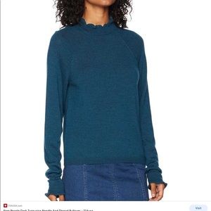 Free People Needle and Thread pull over. Dark turquoise. Size XL. Never worn